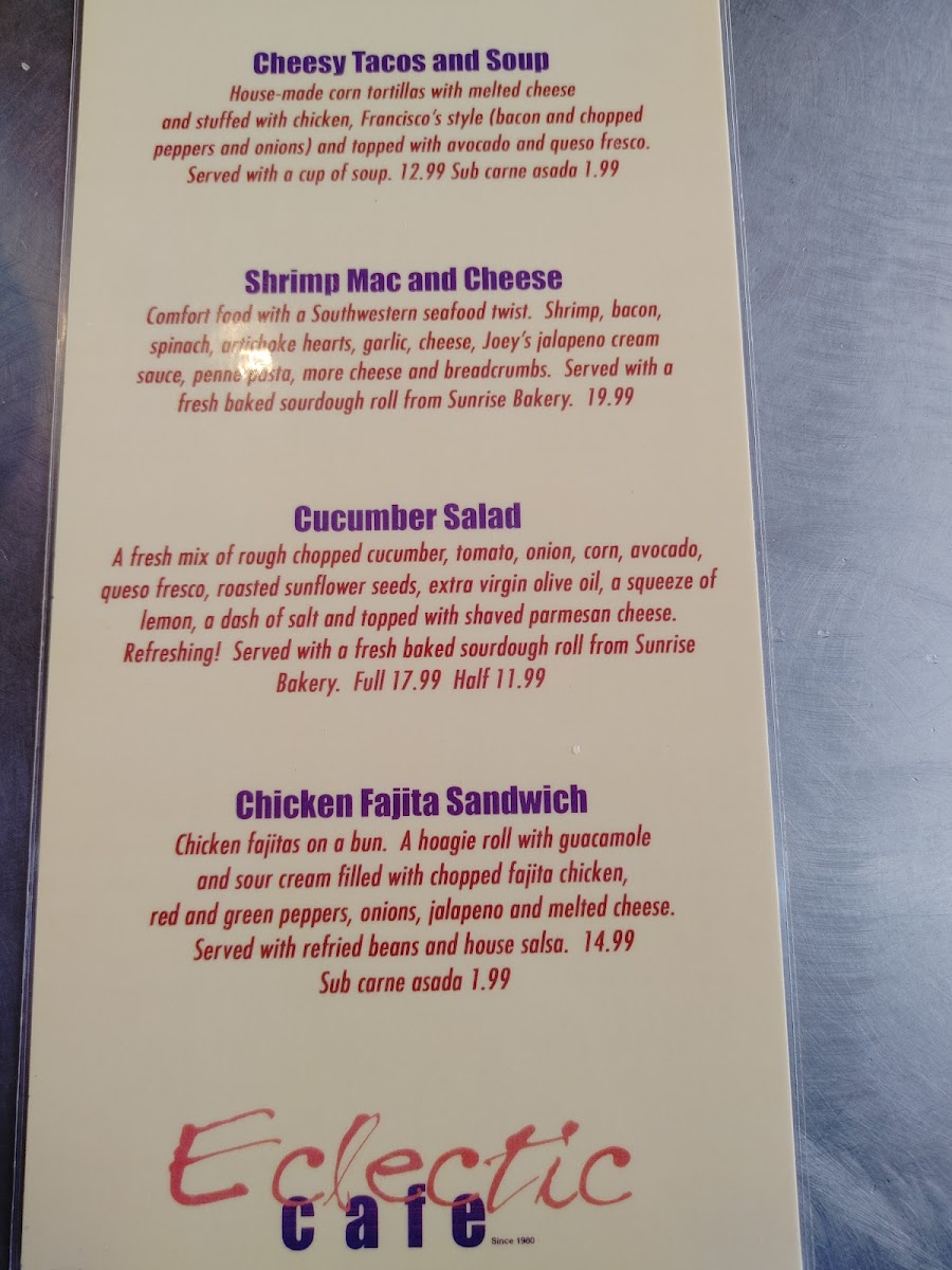 Eclectic Cafe Menu - Image 5